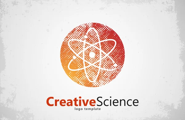 Symbole atome. conception de logo atome. atome de couleur. logo scientifique — Image vectorielle