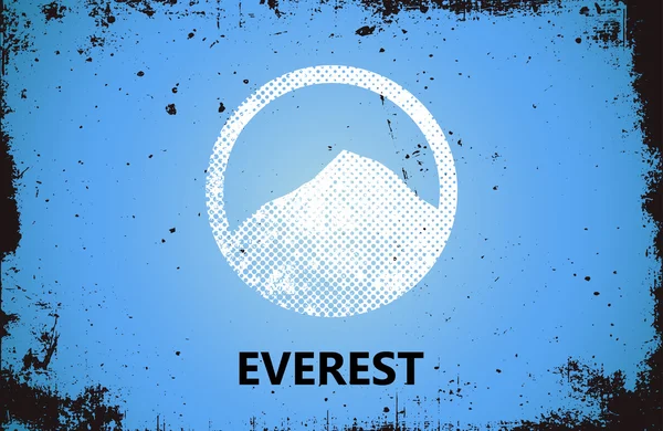 Mountain Logo design. Logotipo do Everest. Cartaz da montanha — Vetor de Stock