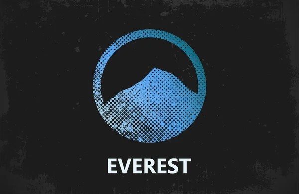 Mountain Logo design. Logotipo do Everest. Cartaz da montanha —  Vetores de Stock