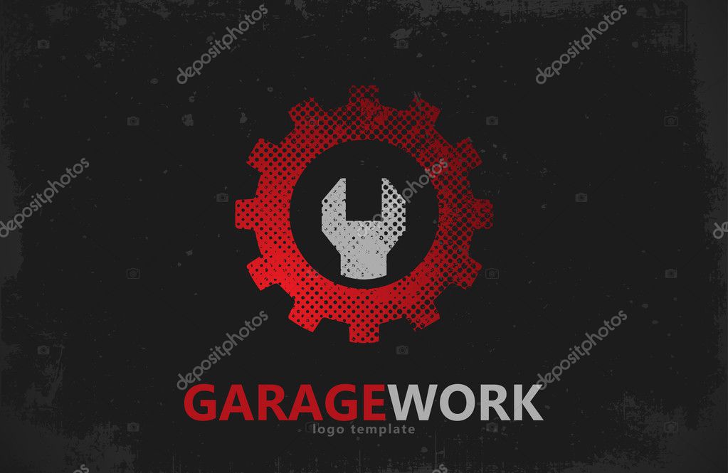 Auto repair. Garage work logo. Auto service