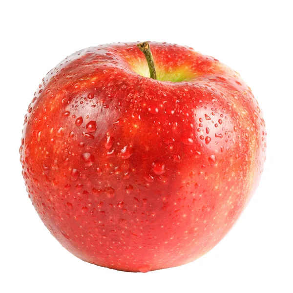 Jeden świeże czerwone jabłko — Zdjęcie stockowe