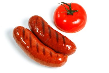 sosis ızgara domates ile