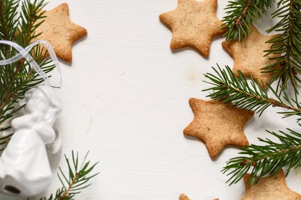 Christmas or new year gingerbread cookies — Stock Photo, Image