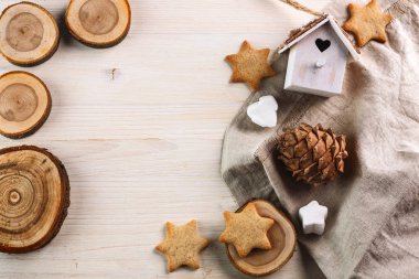 Noel dekorasyonu. Üstten Görünüm