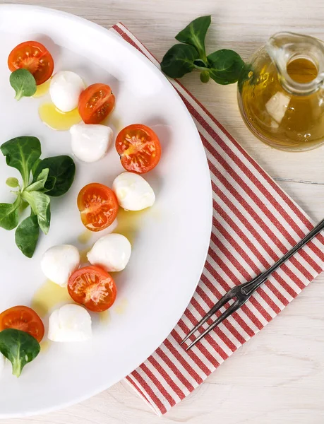 Salada Caprese italiana CLássica — Fotografia de Stock