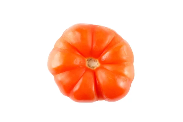 分離した 1 つの赤いトマト。白背景 — ストック写真