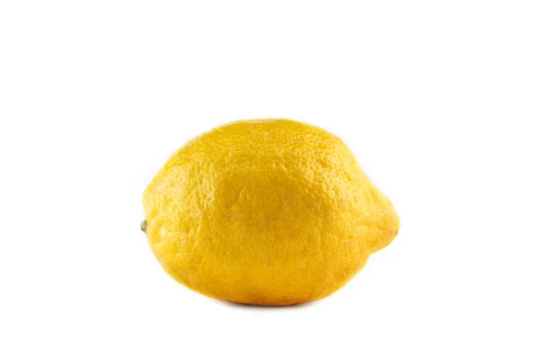 Egy citrom, fehér háttérrel. Trópusi gyümölcs. — Stock Fotó