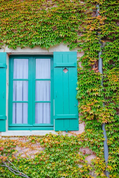 Giverny. France. Claude Monet\'s Garden. Window of Claude Monet\'s house