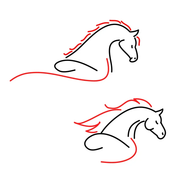 Señal de caballo vector — Vector de stock