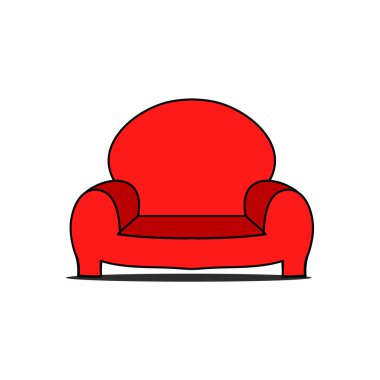 Kırmızı koltuk vektör