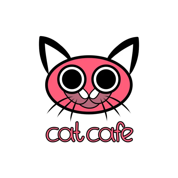 Вектор логотипа кошачьего кафе — стоковый вектор