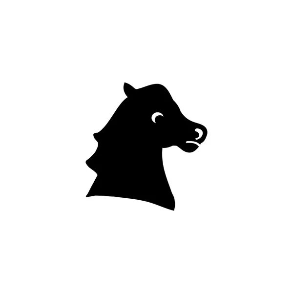 Silueta de cabeza de caballo — Vector de stock