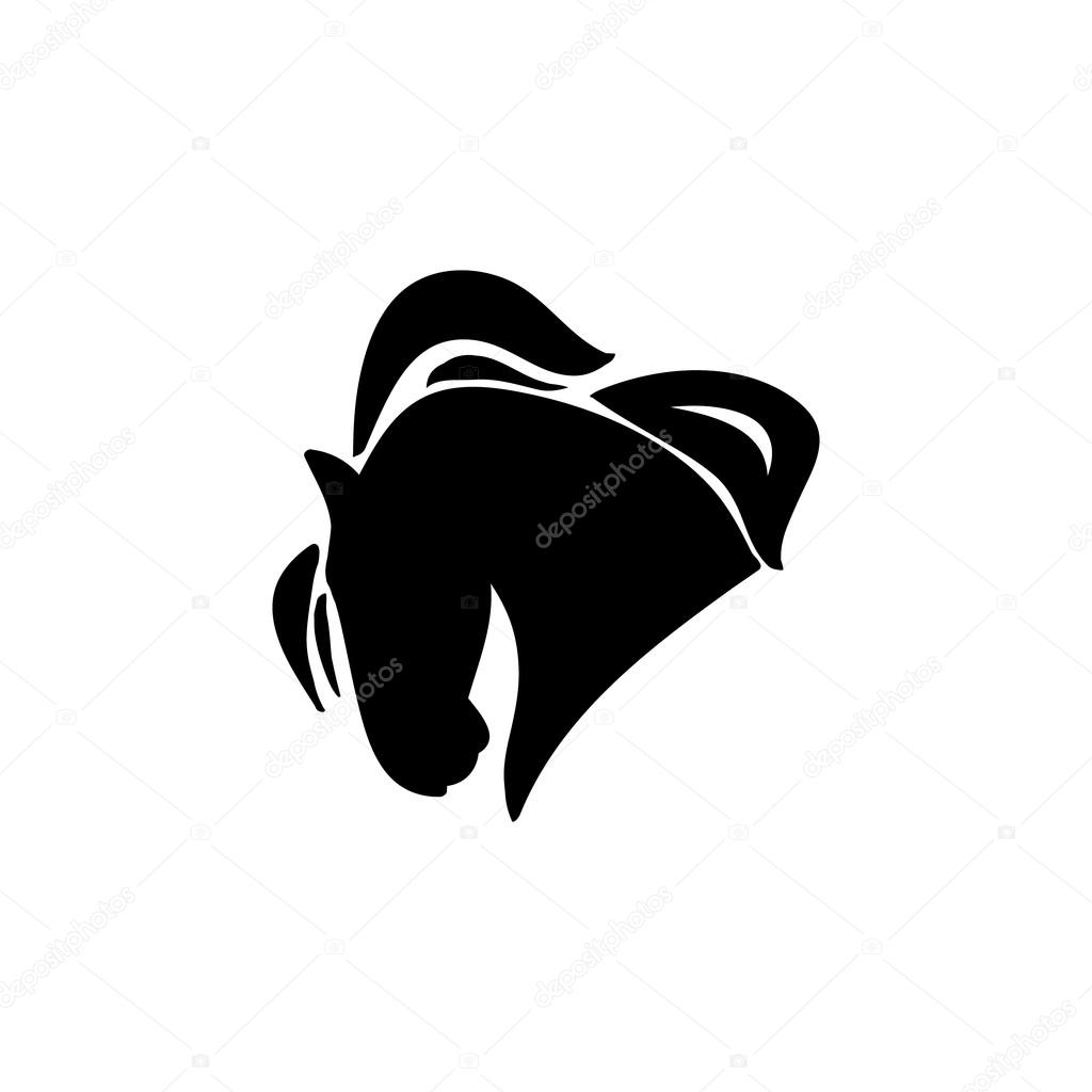 Download Simple horse head silhouette | Horse head silhouette ...
