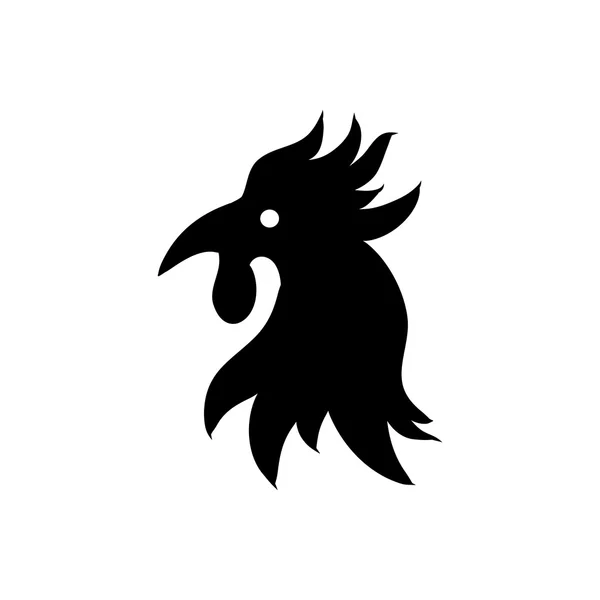 Gallo cabeza logo vector — Vector de stock