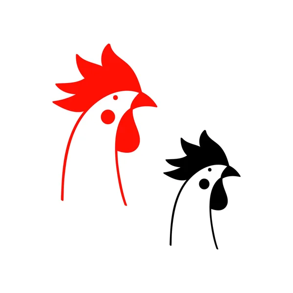 Gallo cabeza vector — Vector de stock