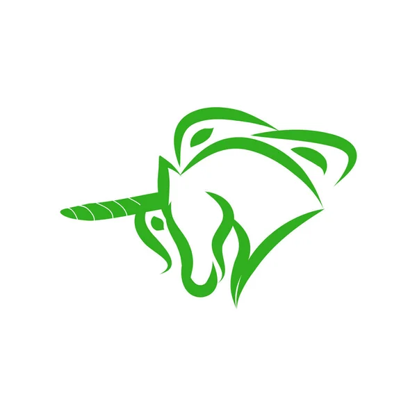 The green unicorn symbol — Stock Vector