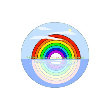 Güneşli bir gökkuşağı