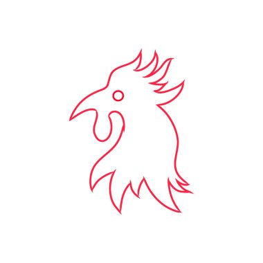 Horoz baş logo vektör