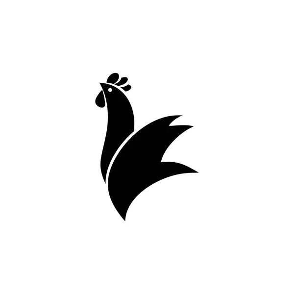 Rooster silhouette vector — Stock Vector