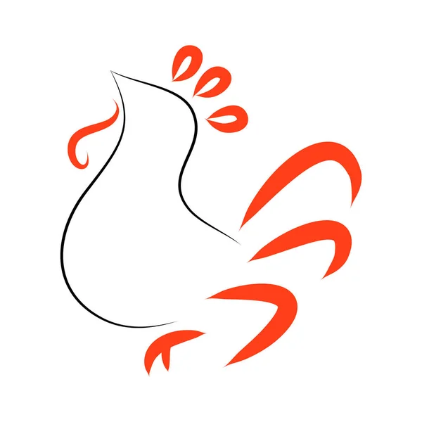 The rooster logo — Stock Vector