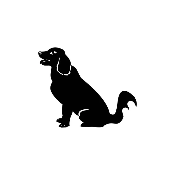 Perro negro Abracadabra — Vector de stock