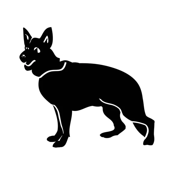 Zwarte hond Abracadabra — Stockvector