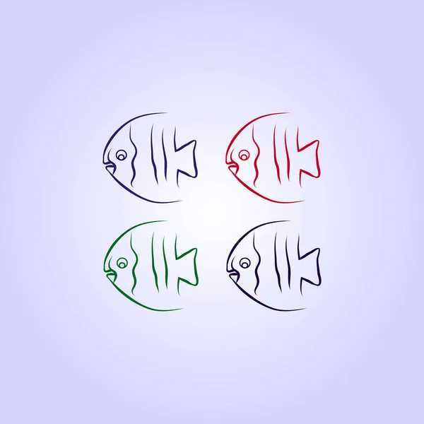 Logotipo del esquema de pescado — Vector de stock