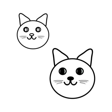 Beyaz arka plan üzerinde rakam dışarı kedi görünüyor vektör