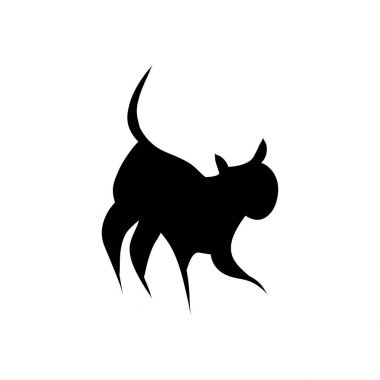 siluet siyah bir kedi