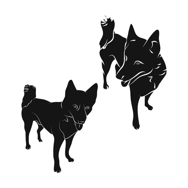 Het silhouet van de hond Laika — Stockvector