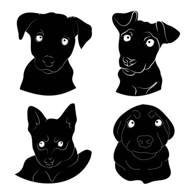 Namlu köpek yavrusu illüstrasyon seti