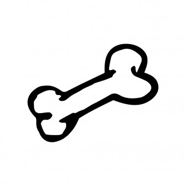 Kemik köpek, beyaz arka planı için