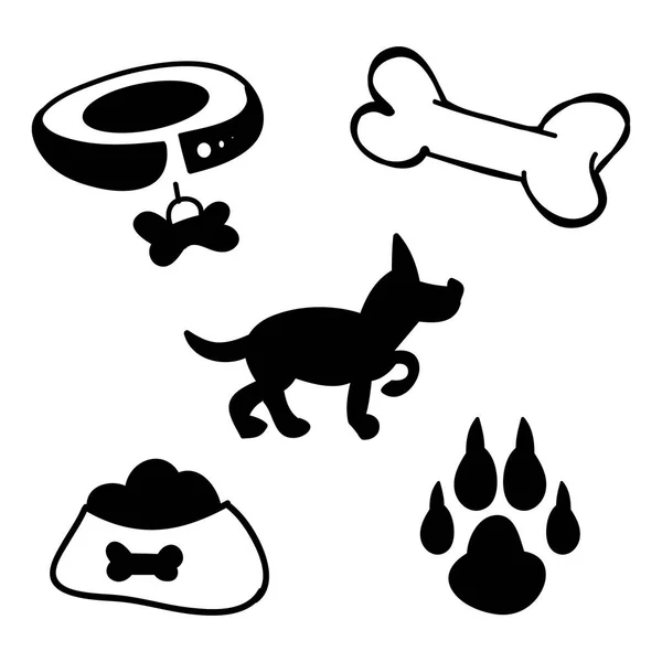 Conjunto de iconos de perro — Vector de stock