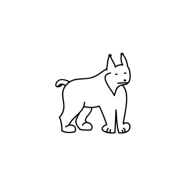 Lynx sur fond blanc — Image vectorielle