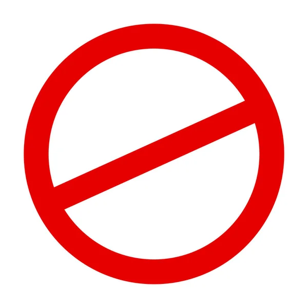 Απαγορεύεται Στοπ Εικονογράφηση Διανύσματος — Διανυσματικό Αρχείο