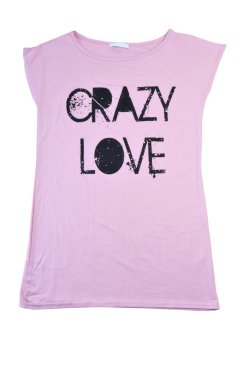 Beyaz arka plan üzerinde izole kadın T-shirt