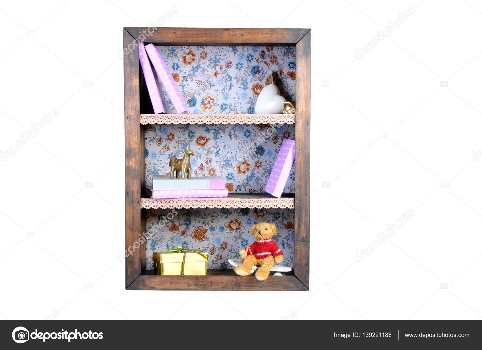 Old Vintage Antique Bookshelf Small Bookshelf With Books And Cute