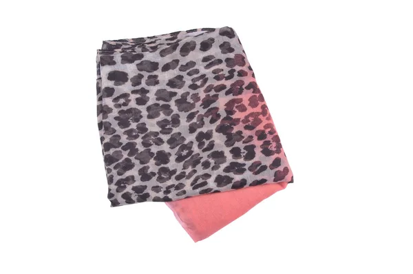 Bufanda aislada sobre fondo blanco. chal rosa en una mancha negra —  Fotos de Stock