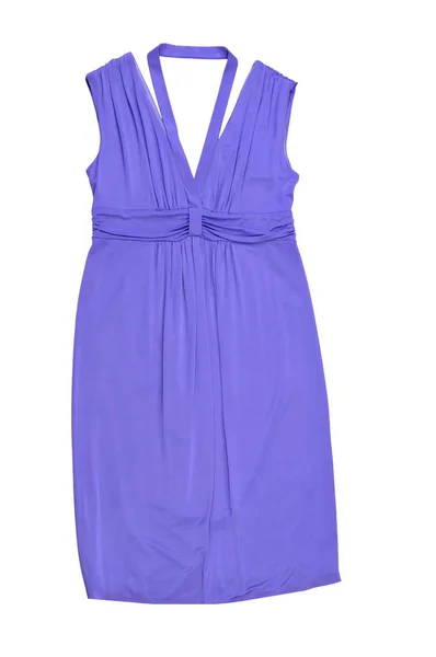 Φόρεμα μοβ καλοκαίρι γυναίκες. Μόδα φόρεμα που απομονώνονται σε λευκό — Φωτογραφία Αρχείου
