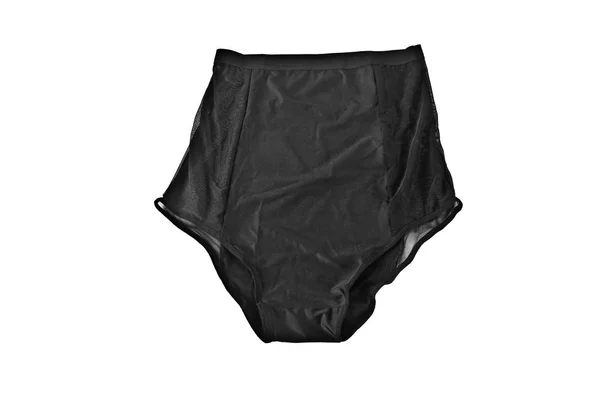 Black feminine panties from supplex. lingerie handmade. I — Stock Photo, Image