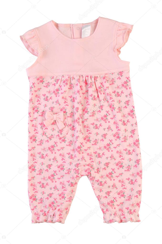 Baby goods. Children's clothing body sliders isolated on white. Children's summer clothes