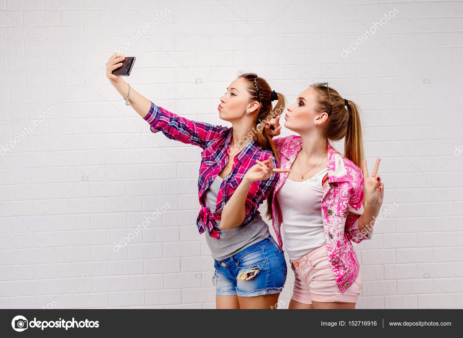 Funny Couple Pose For A Selfie Stock Photo, Picture and Royalty Free Image.  Image 58769515.