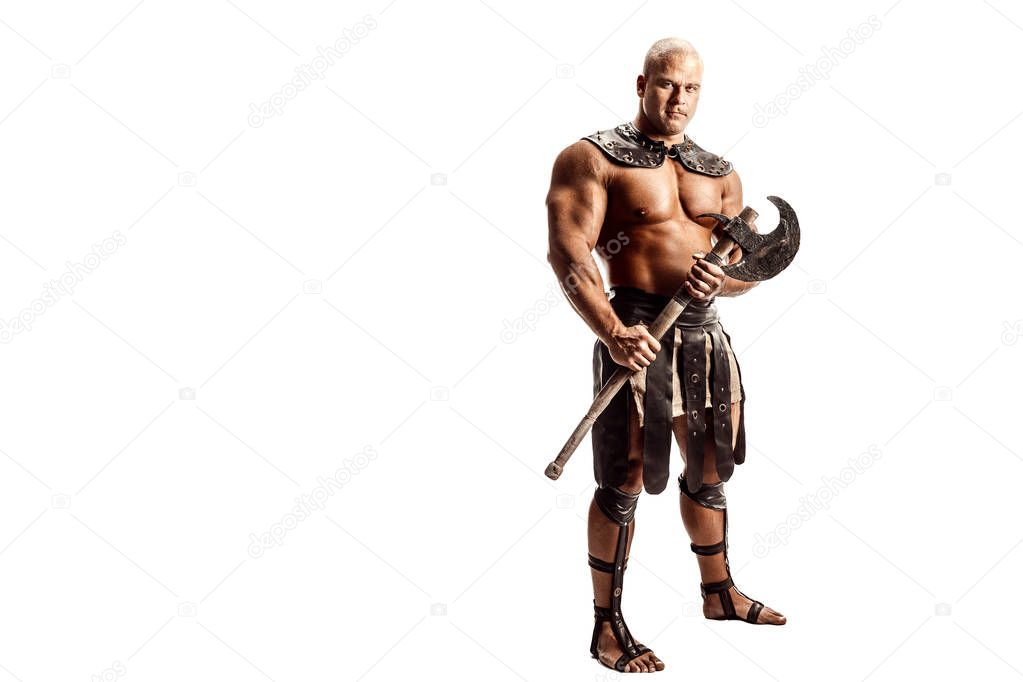 Angry warrior with axe