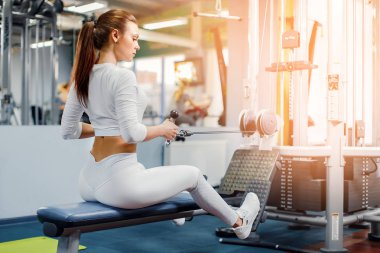 Halter eğitim makine ile eğitim kadın