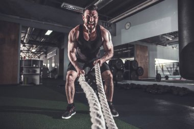 Erkekler fonksiyonel eğitim Fitness halat boyu