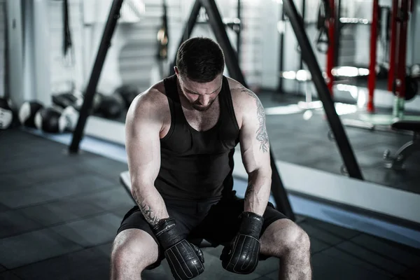 Boxeador masculino cansado —  Fotos de Stock