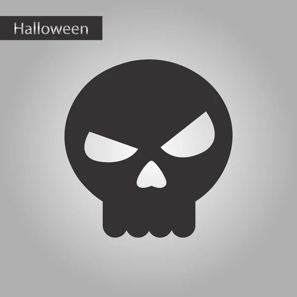 black and white style icon halloween emotion skull