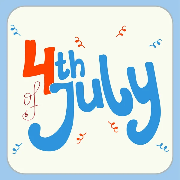 Ευτυχισμένη Ημέρα Της Ανεξαρτησίας Κάρτα Ηνωμένες Πολιτείες Της Αμερικής Ιουλίου — Διανυσματικό Αρχείο