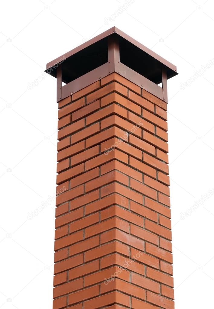 Chimeneas de ladrillo aislado en blanco — Fotos de Stock © vega_240