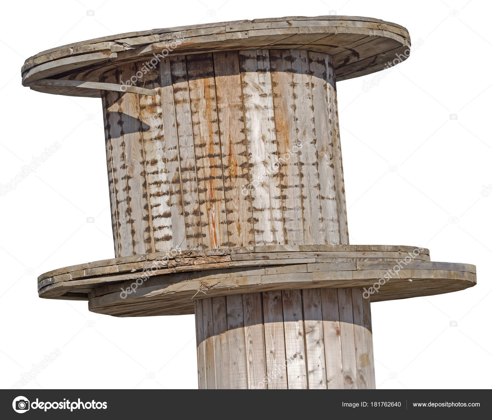 Szmulpgqv Foto En Cable — Blanco De Bobina Aislada Stock Madera 5Aj34RL